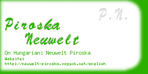 piroska neuwelt business card